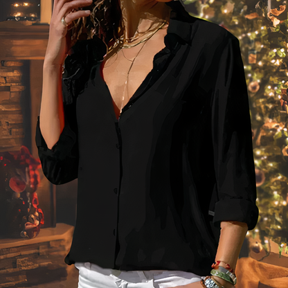 Women's Blouse | Refined Long-Sleeve Blouse