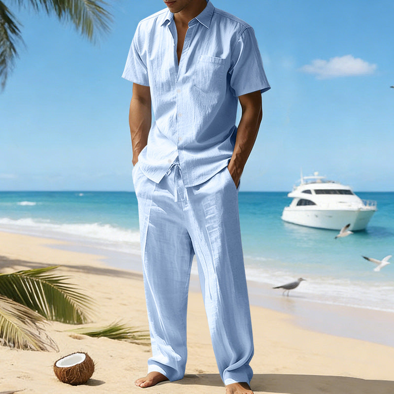 Set | Short-Sleeve Shirt & Drawstring Trousers