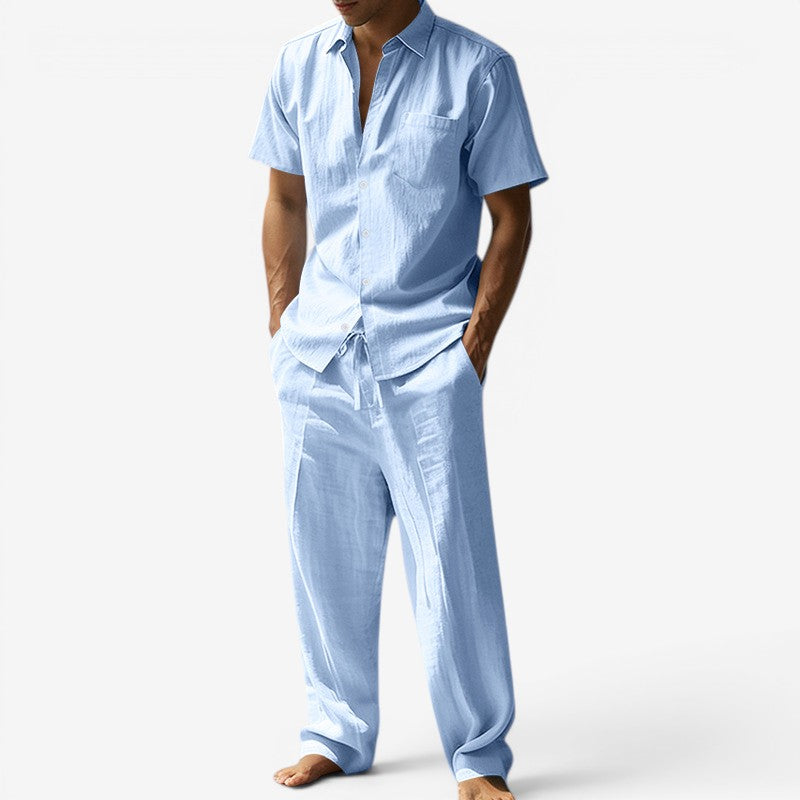 Set | Short-Sleeve Shirt & Drawstring Trousers