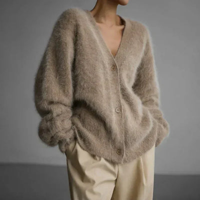 Relaxed Cashmere-Blend Cardigan