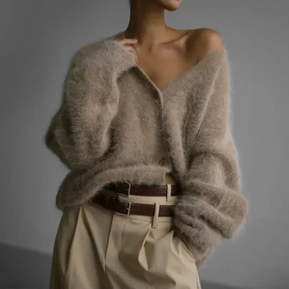 Relaxed Cashmere-Blend Cardigan
