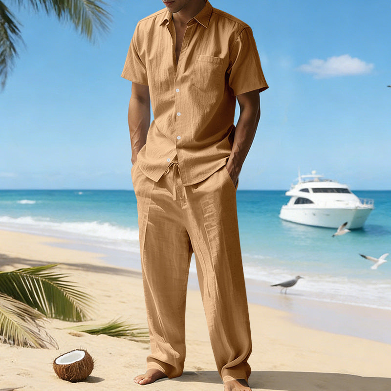 Set | Short-Sleeve Shirt & Drawstring Trousers