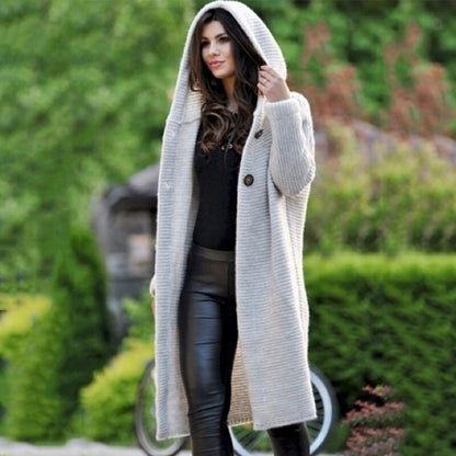 Hooded Knit Cardigan | Soft Cotton-Blend Cardigan