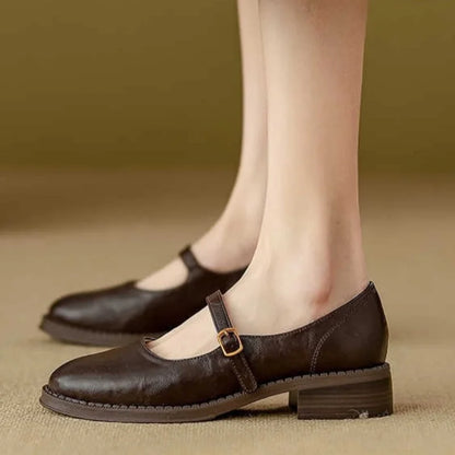 Women's Flats | Classic Leather Mary Jane Shoes