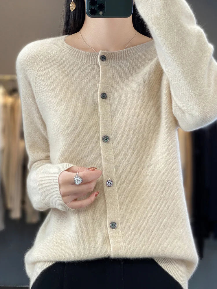 Cardigan | Button-Front Knit Cardigan