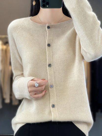 Cardigan | Button-Front Knit Cardigan