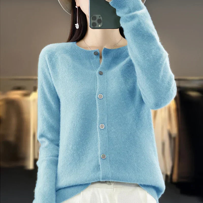 Cardigan | Button-Front Knit Cardigan