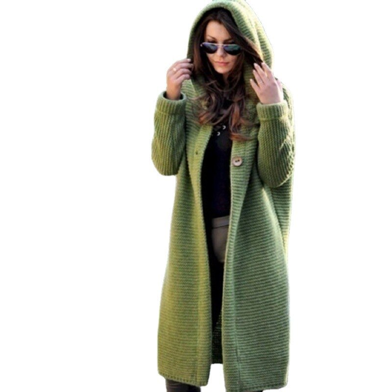 Hooded Knit Cardigan | Soft Cotton-Blend Cardigan