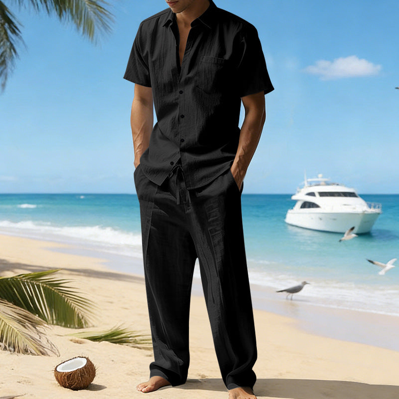 Set | Short-Sleeve Shirt & Drawstring Trousers