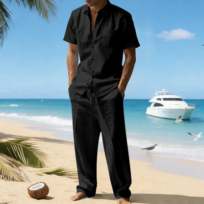 Set | Short-Sleeve Shirt & Drawstring Trousers