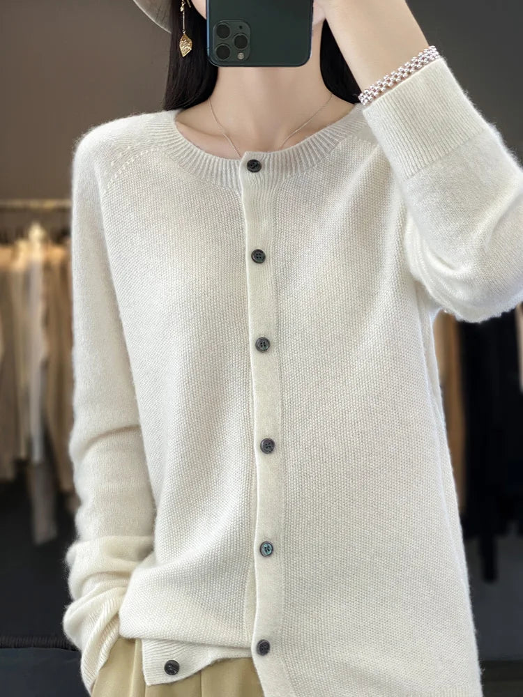 Cardigan | Button-Front Knit Cardigan