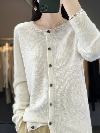 Cardigan | Button-Front Knit Cardigan