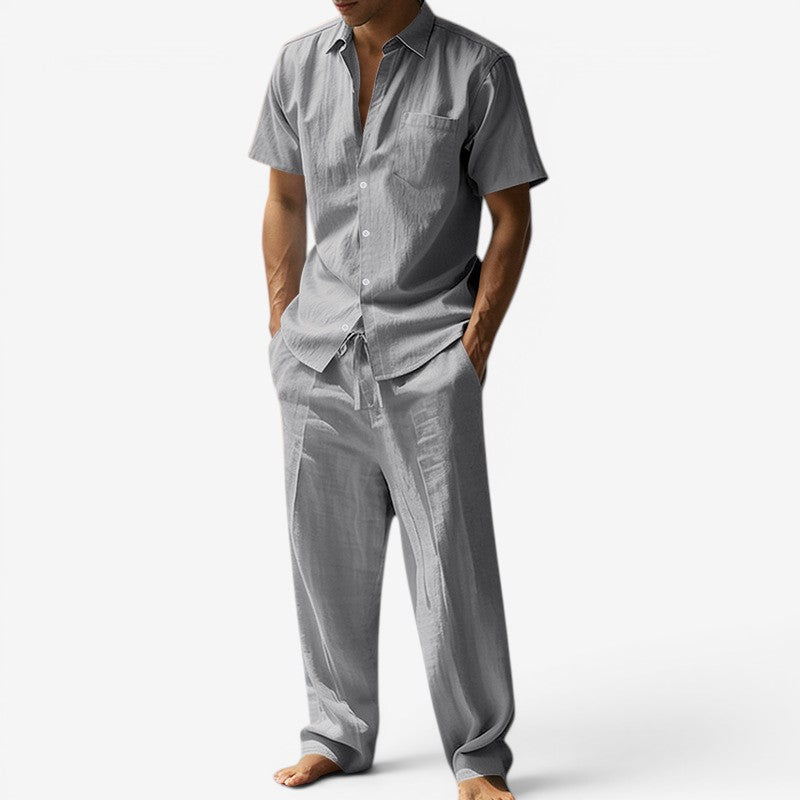 Set | Short-Sleeve Shirt & Drawstring Trousers