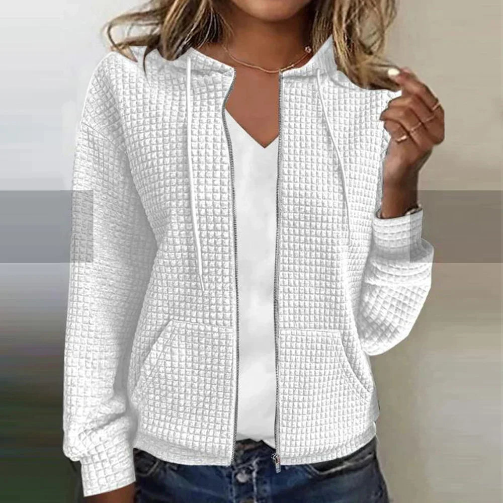 Women's Jacket | Checked Water-Repellent Jacket