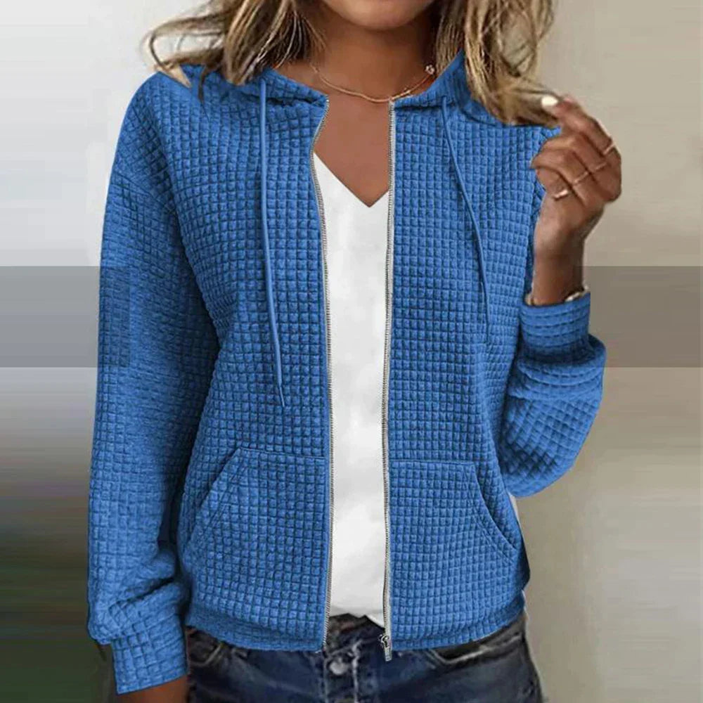 Women's Jacket | Checked Water-Repellent Jacket