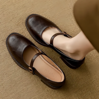 Women's Flats | Classic Leather Mary Jane Shoes