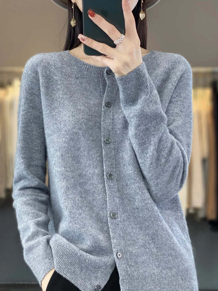 Cardigan | Button-Front Knit Cardigan