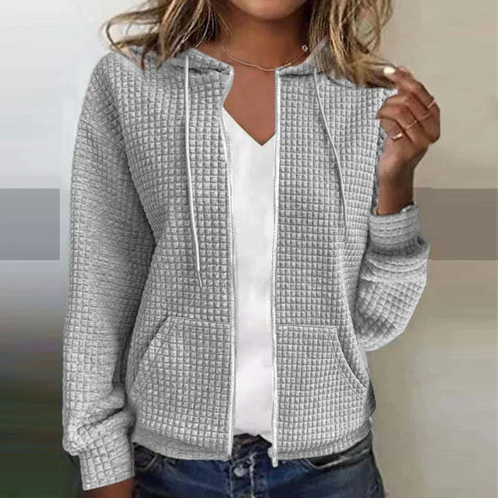 Women's Jacket | Checked Water-Repellent Jacket