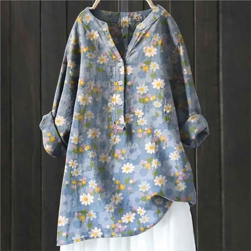 Women's lightweight elegant blouse in a floral print