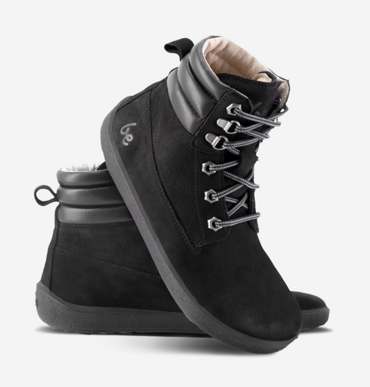 Barefoot Boots | Nubuck Leather Ankle Boots in Black