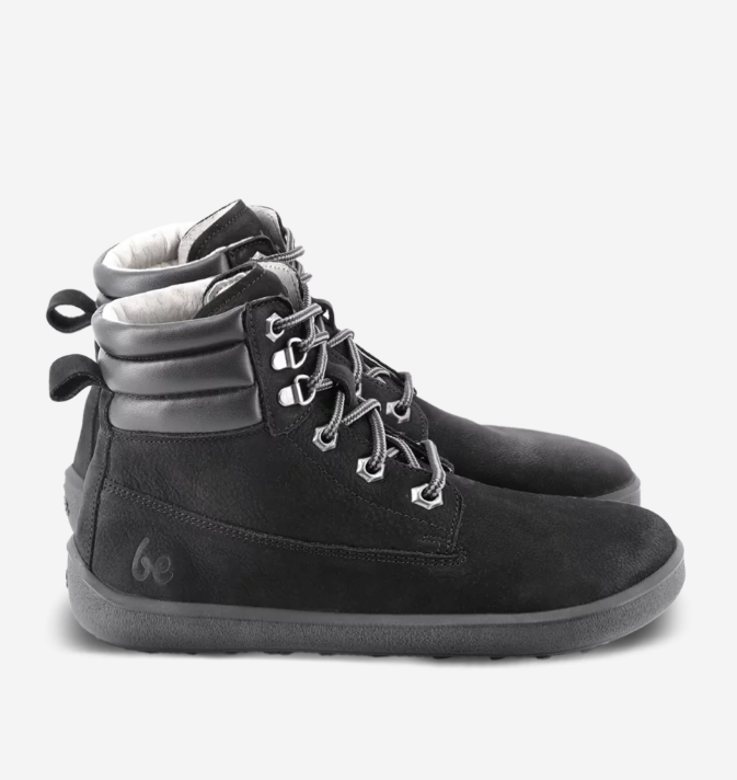 Barefoot Boots | Nubuck Leather Ankle Boots in Black