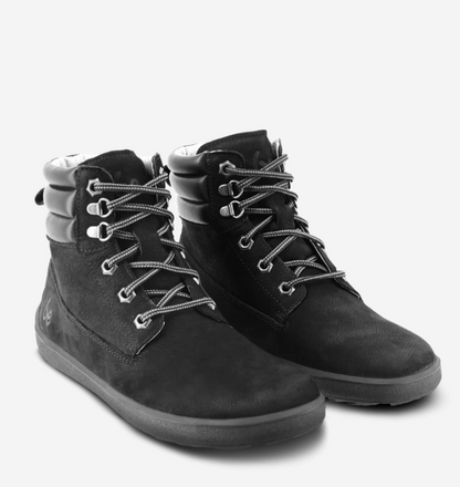 Barefoot Boots | Nubuck Leather Ankle Boots in Black
