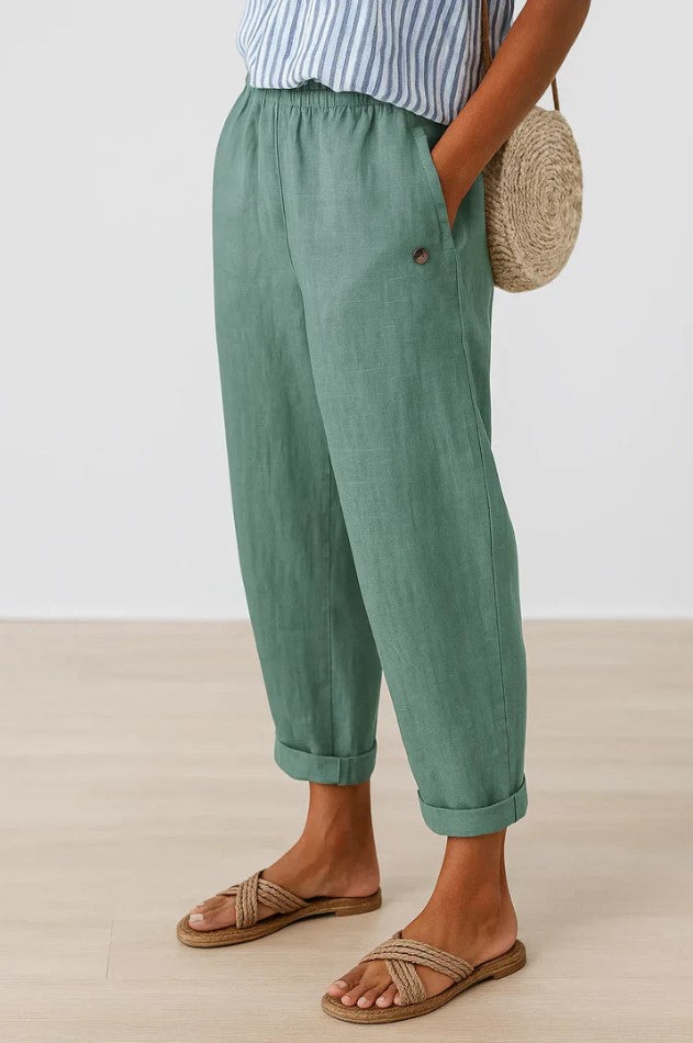 Trousers | Straight-Leg Cotton Trousers