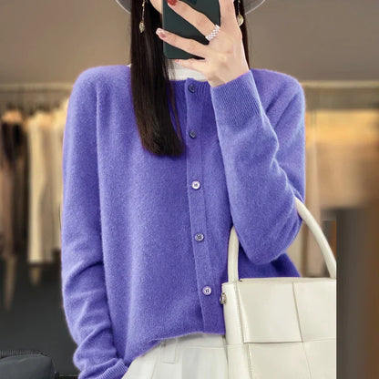 Cardigan | Button-Front Knit Cardigan