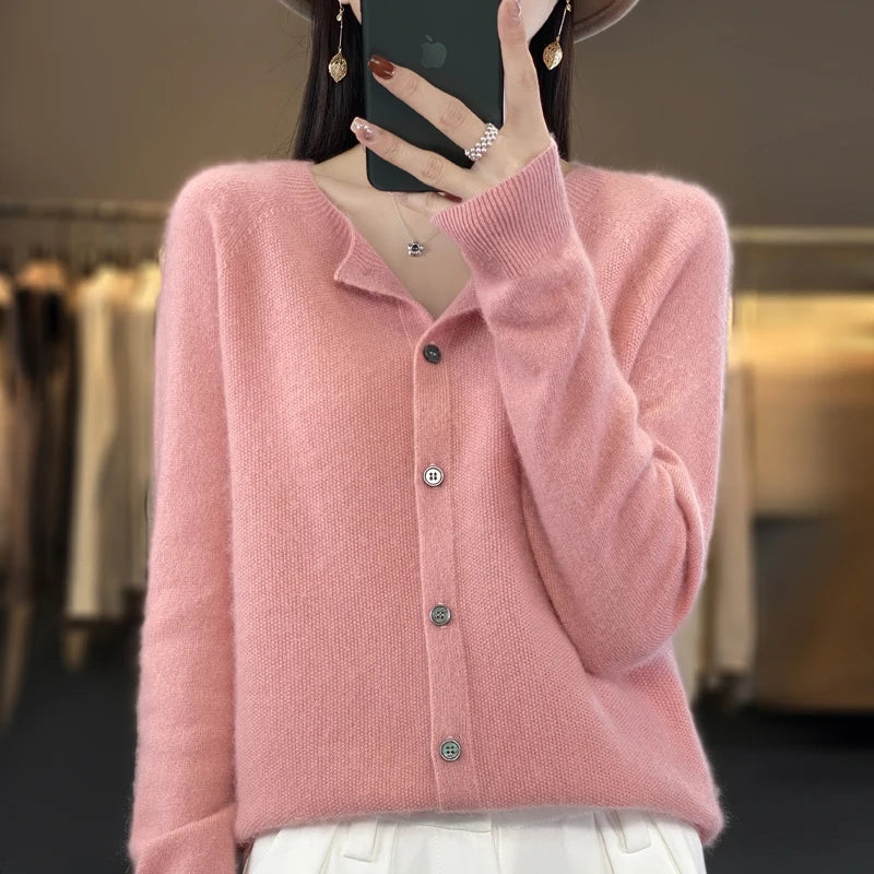 Cardigan | Button-Front Knit Cardigan