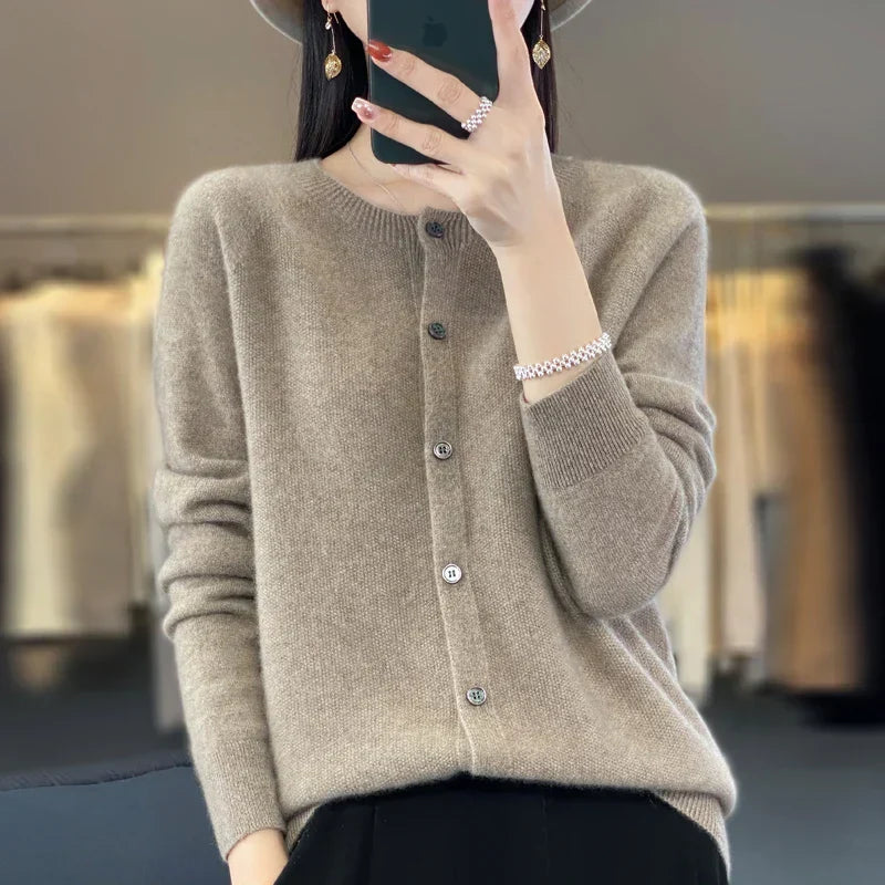 Cardigan | Button-Front Knit Cardigan