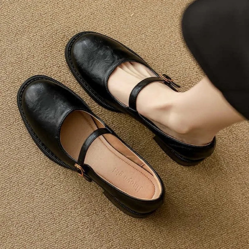 Women's Flats | Classic Leather Mary Jane Shoes
