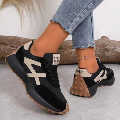 Orthopedic Sneakers | Panel Upper Lace-Up Trainers