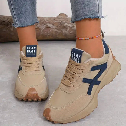 Orthopedic Sneakers | Panel Upper Lace-Up Trainers