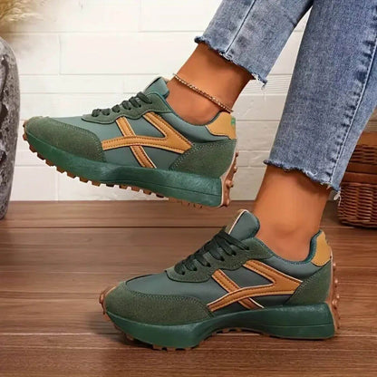 Orthopedic Sneakers | Panel Upper Lace-Up Trainers