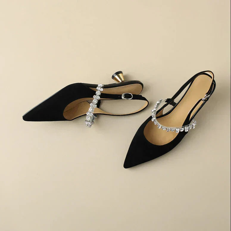 Women's Heels | Crystal Slingback Pointed Pumps