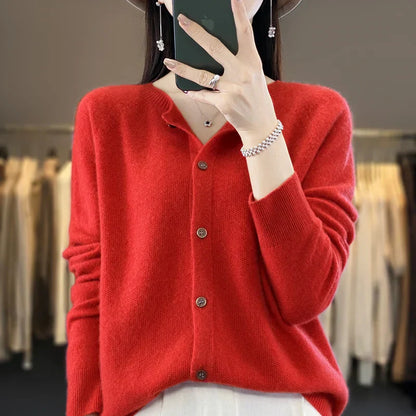 Cardigan | Button-Front Knit Cardigan