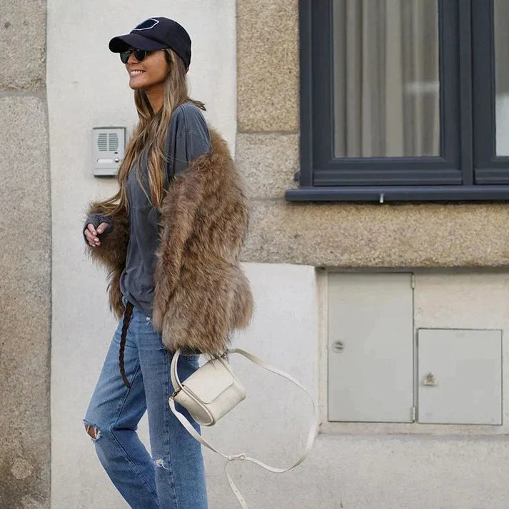 Coat | Plush Faux Fur Winter Coat