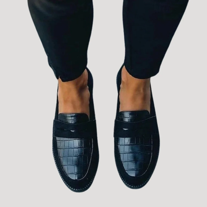 Orthopedic Loafers | Croc-Embossed Comfort Loafers
