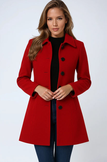 Wool Trench Coat | Single-Breasted Winter Coat