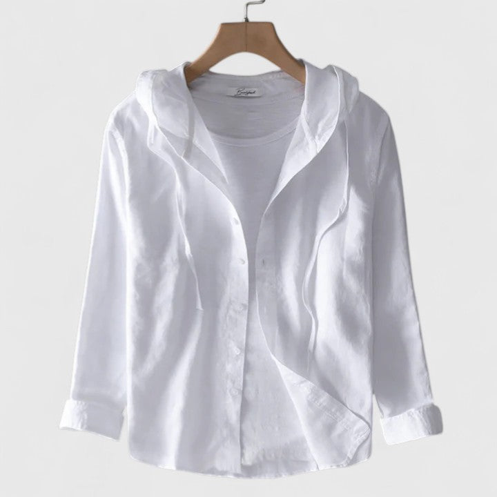 Blouse | Hooded Long-Sleeve Blouse