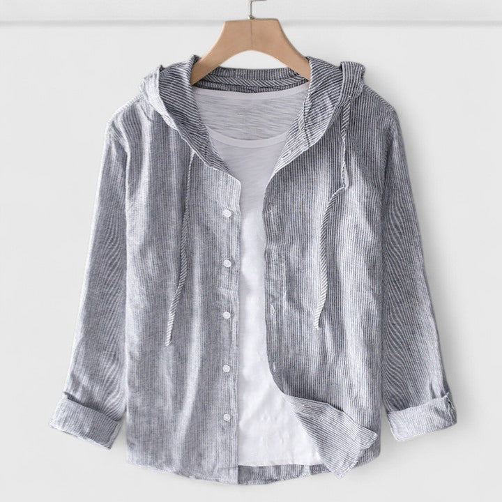 Blouse | Hooded Long-Sleeve Blouse