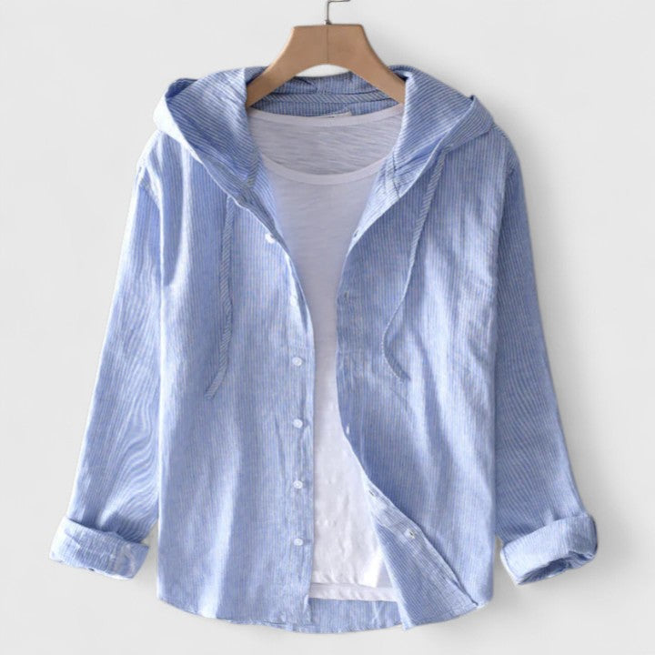 Blouse | Hooded Long-Sleeve Blouse