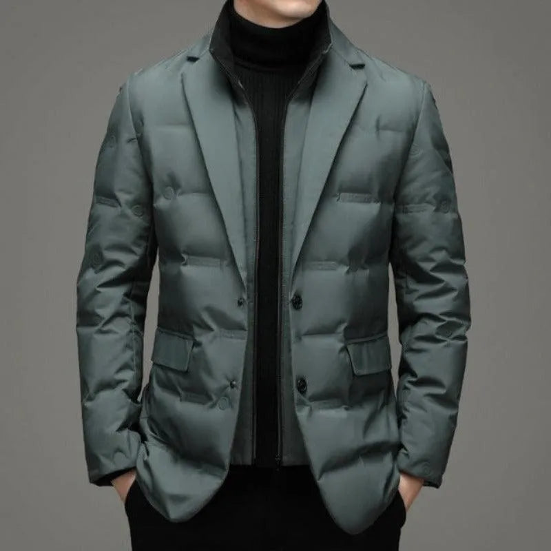 Men's softshell water-repellent business jacket in black
