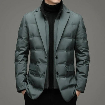 Men's softshell water-repellent business jacket in black