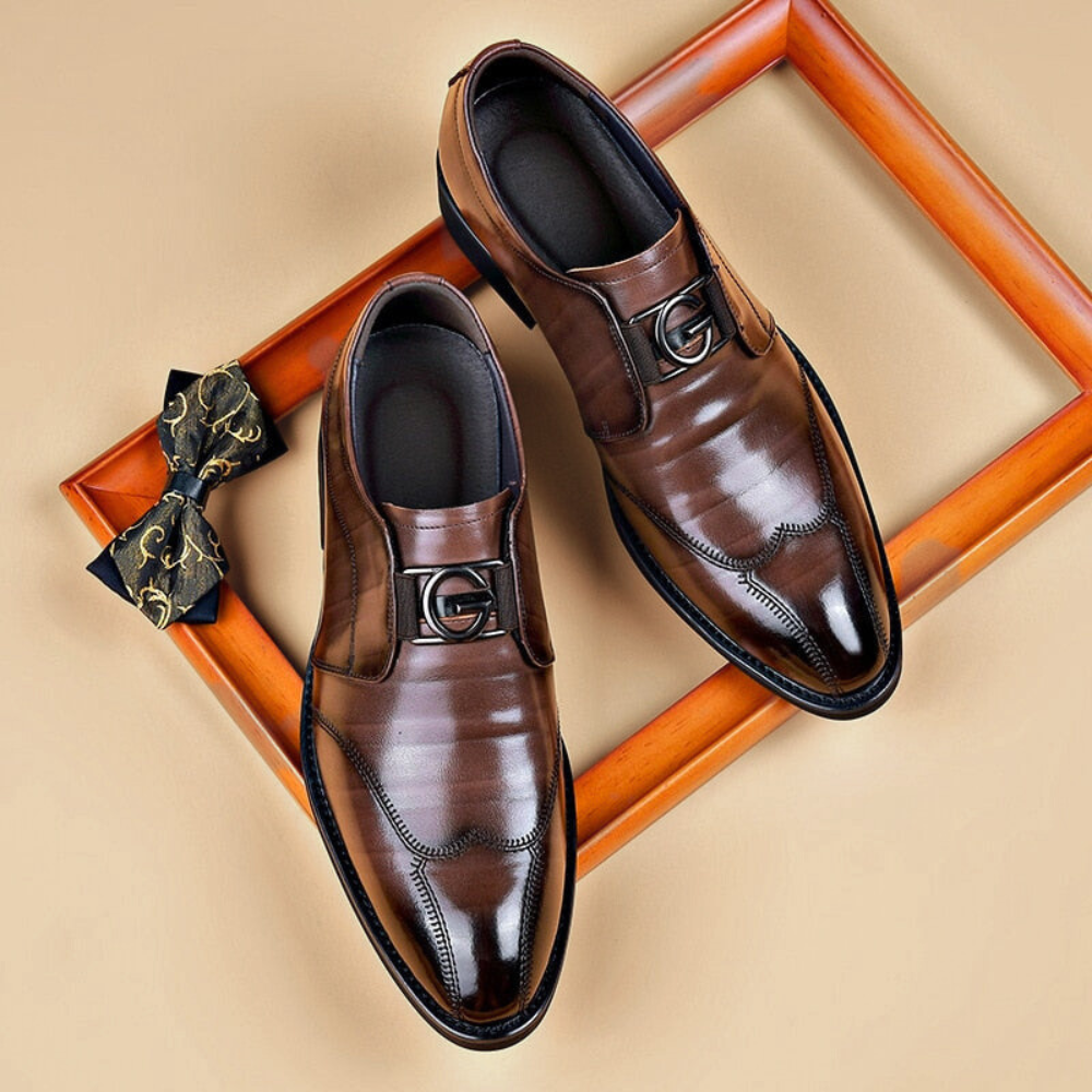 Men's orthopedic handcrafted leather shoes