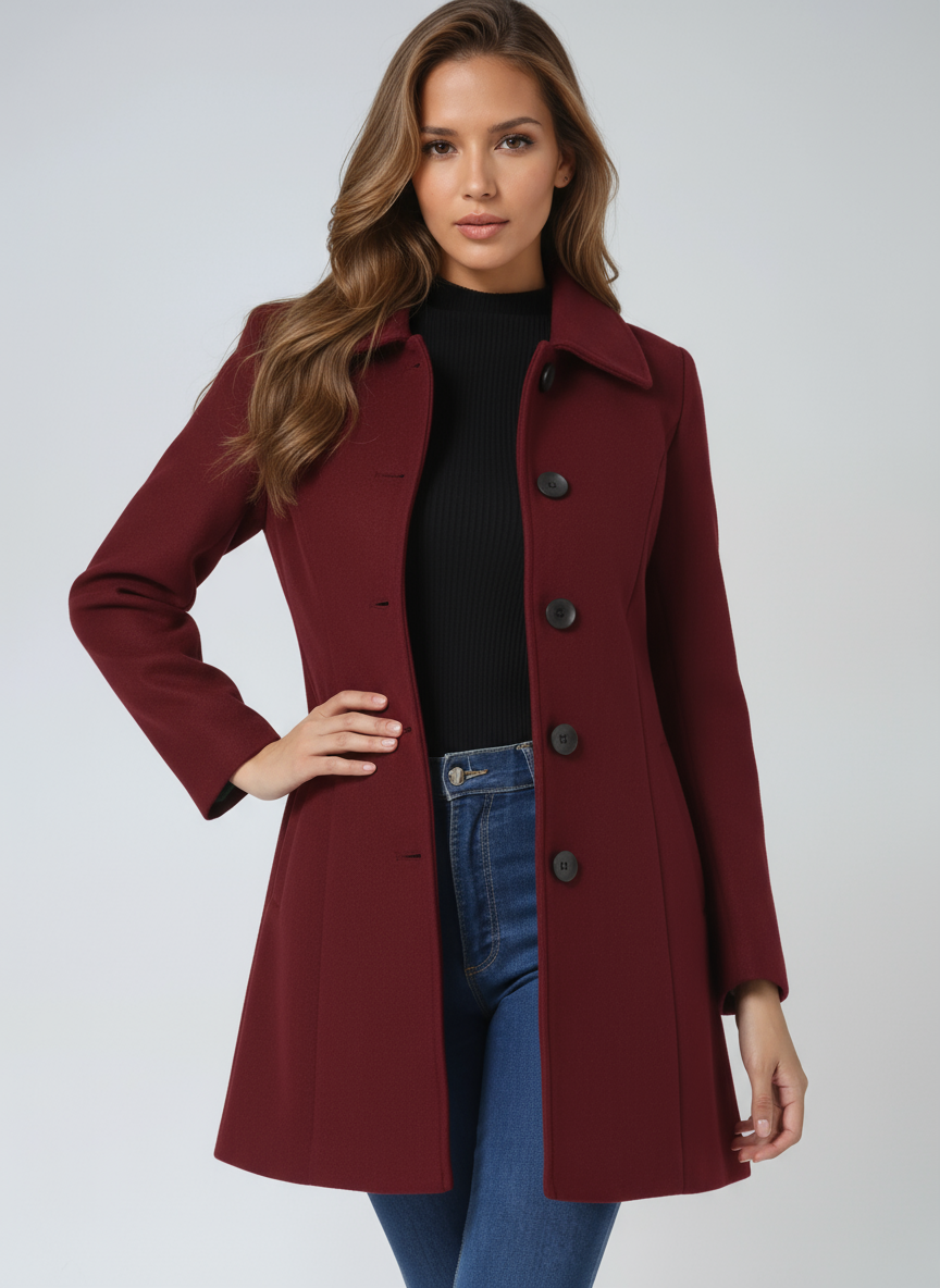 Wool Trench Coat | Single-Breasted Winter Coat
