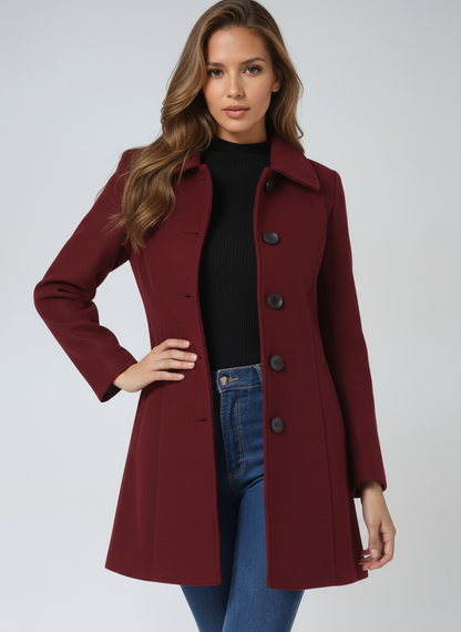 Wool Trench Coat | Single-Breasted Winter Coat