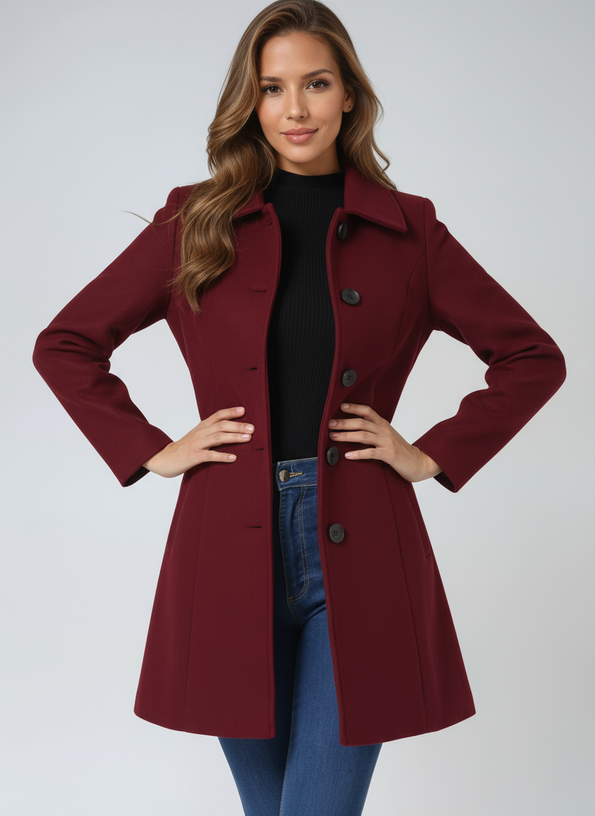 Wool Trench Coat | Single-Breasted Winter Coat
