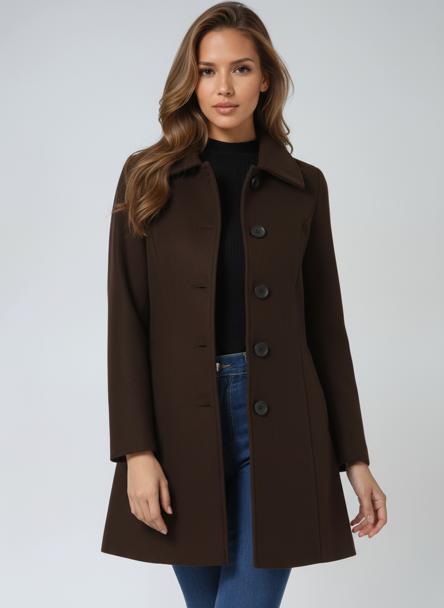 Wool Trench Coat | Single-Breasted Winter Coat