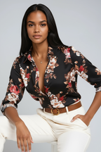 Black Pink Flowers